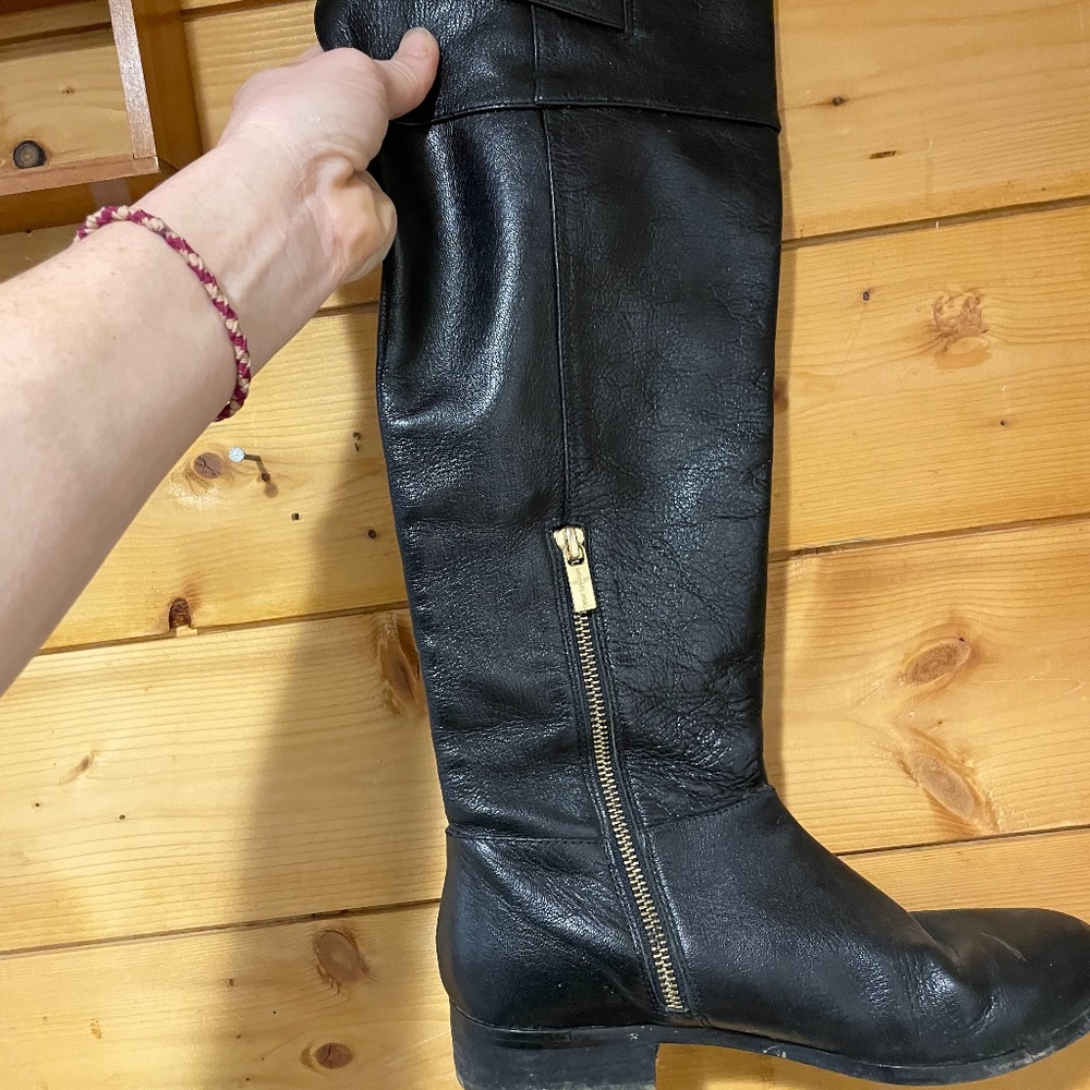 michael kors leather boots